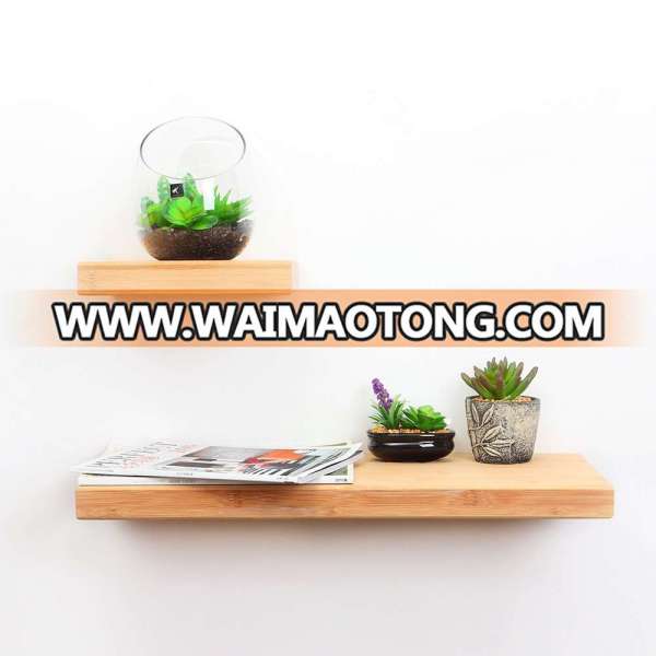 Bamboo Floating Wall Shelf interior decoration wall organizer